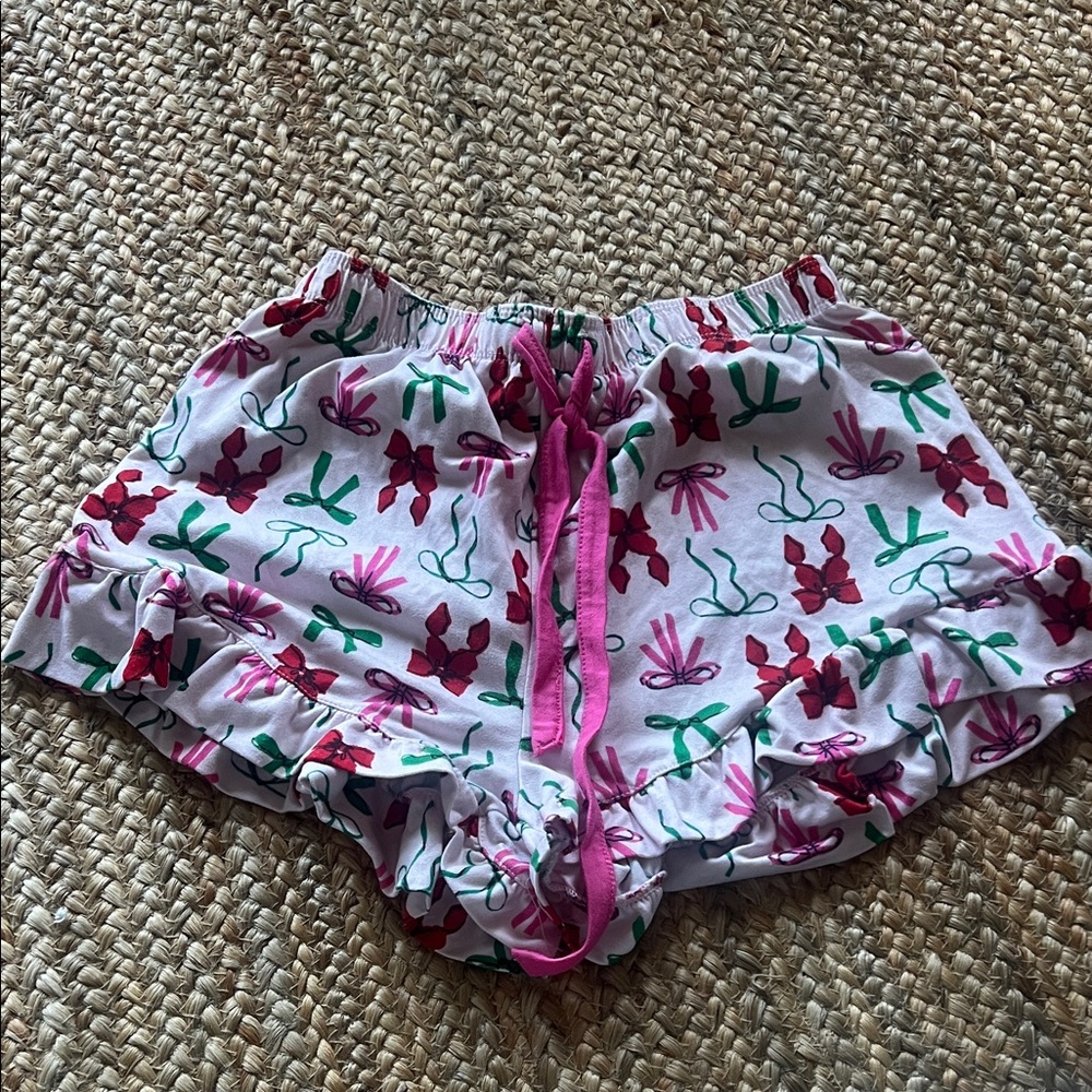 🍓Pink Floral Ruffle Shorts